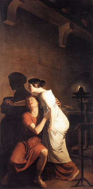 Dibutades ou L'invention du dessin - Jean-Benoît Suvée, 1791